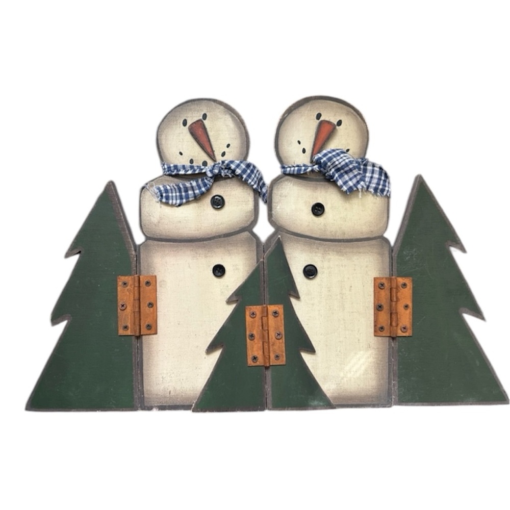 Snowman Rustic Wooden Holiday Decor